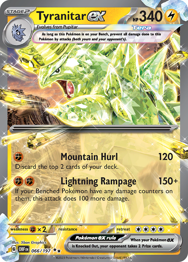 Tyranitar ex (066/197) [Scarlet & Violet: Obsidian Flames] - The Mythic Store | 24h Order Processing