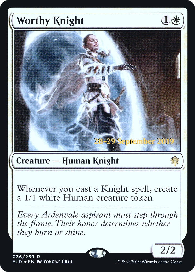 Worthy Knight [Throne of Eldraine Prerelease Promos] - The Mythic Store | 24h Order Processing