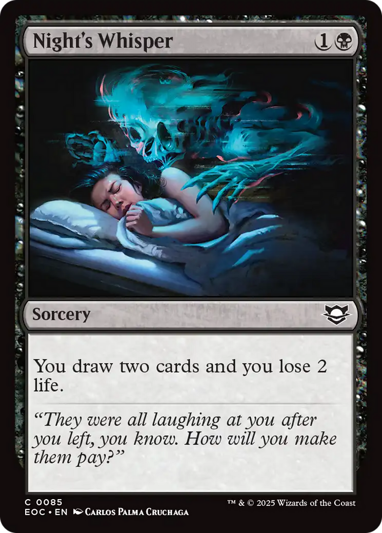 Night's Whisper [Edge of Eternities Commander] - The Mythic Store | 24h Order Processing