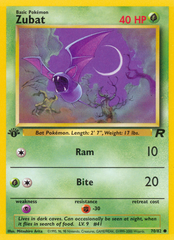 Zubat (70/82) [Team Rocket 1st Edition] - The Mythic Store | 24h Order Processing