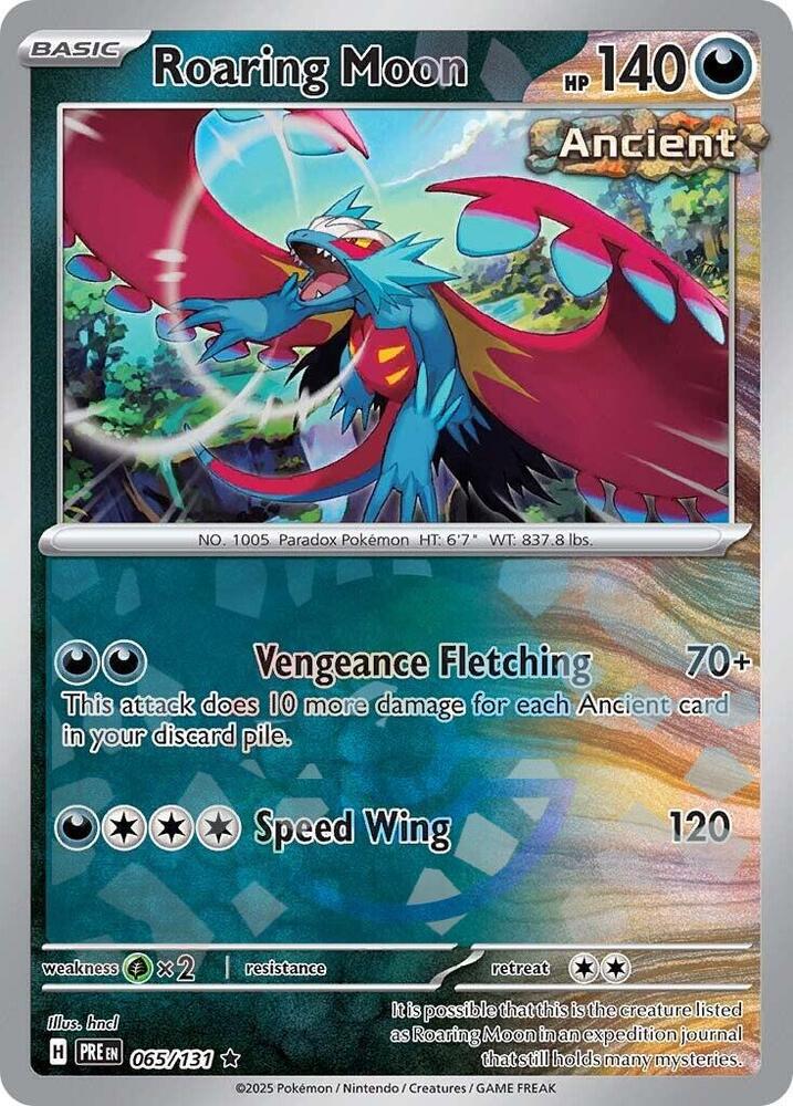 Roaring Moon (065/131) (Poke Ball Pattern) [Scarlet & Violet: Prismatic Evolutions] - The Mythic Store | 24h Order Processing