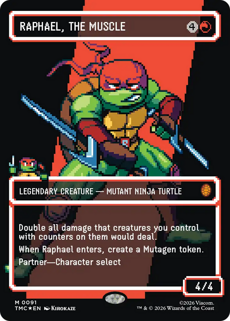 Raphael, the Muscle (0091) (Borderless) (Surge Foil) [Teenage Mutant Ninja Turtles Commander] - The Mythic Store | 24h Order Processing