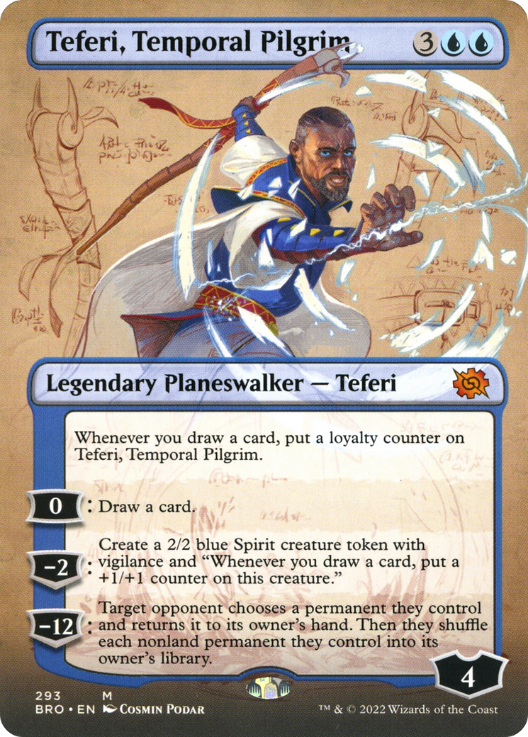 Teferi, Temporal Pilgrim (Borderless Alternate Art) [The Brothers' War] - The Mythic Store | 24h Order Processing