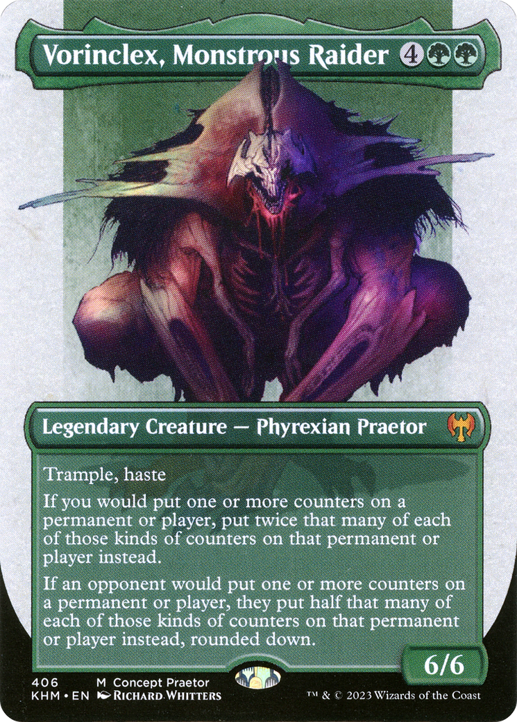Vorinclex, Monstrous Raider (Borderless Concept Praetors) [Phyrexia: All Will Be One] - The Mythic Store | 24h Order Processing
