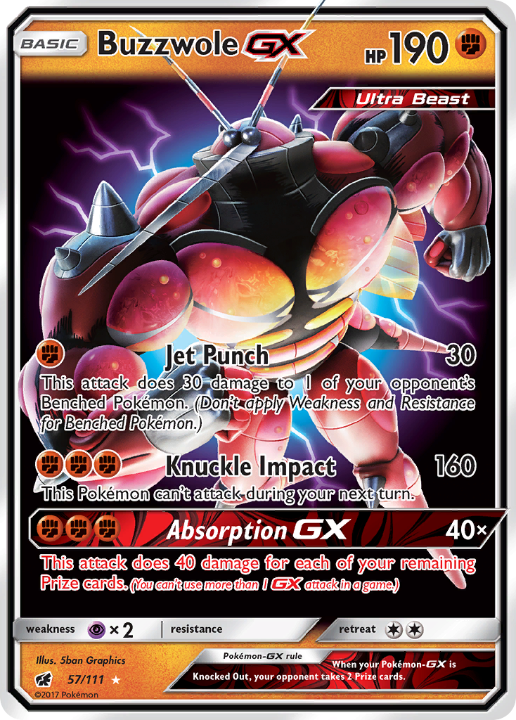 Buzzwole GX (57/111) [Sun & Moon: Crimson Invasion] - The Mythic Store | 24h Order Processing