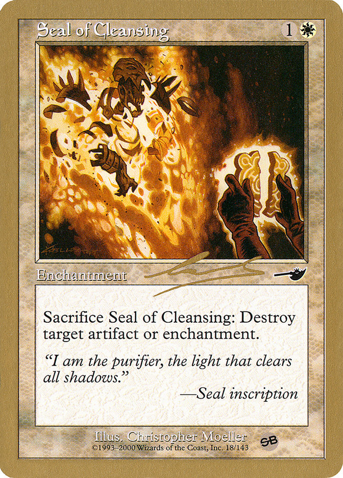 Seal of Cleansing (Nicolas Labarre) (SB) [World Championship Decks 2000] - The Mythic Store | 24h Order Processing
