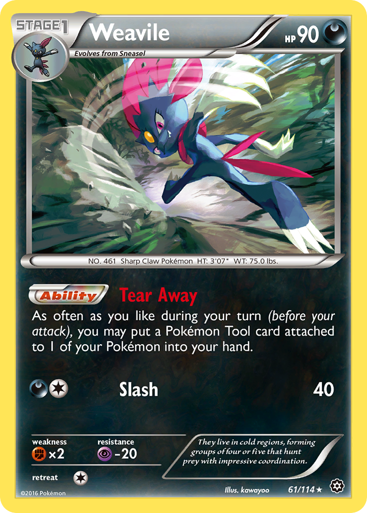 Weavile (61/114) [XY: Steam Siege] - The Mythic Store | 24h Order Processing