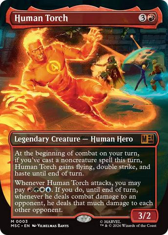 Human Torch (Borderless) [Marvel Super Heroes Commander] - The Mythic Store | 24h Order Processing