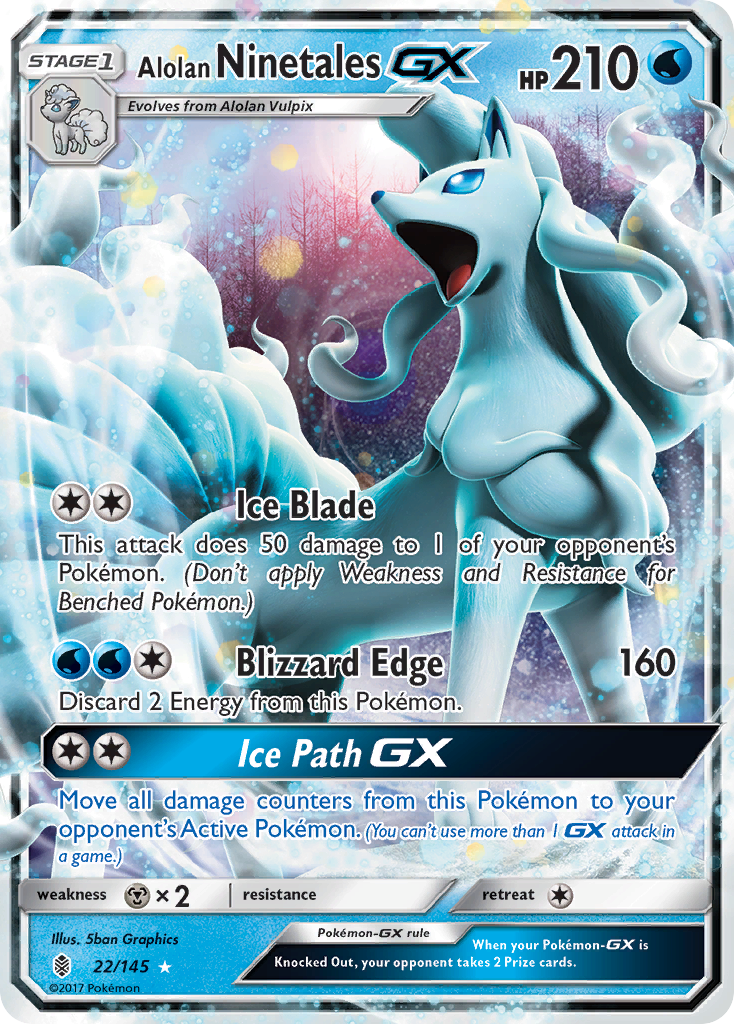 Alolan Ninetales GX (22/145) [Sun & Moon: Guardians Rising] - The Mythic Store | 24h Order Processing