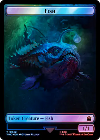 Fish // Alien Salamander Double-Sided Token (Surge Foil) [Doctor Who Tokens] - The Mythic Store | 24h Order Processing