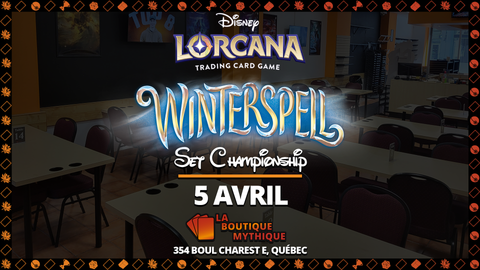 Winterspell Set Championship | Lorcana | Core | | 2026-04-05 | 10:00:00 - The Mythic Store | 24h Order Processing
