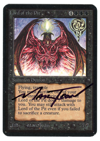 Lord of the Pit SIGNED (Lightly Played) [Alpha Edition] - Scan 10234 - The Mythic Store | 24h Order Processing