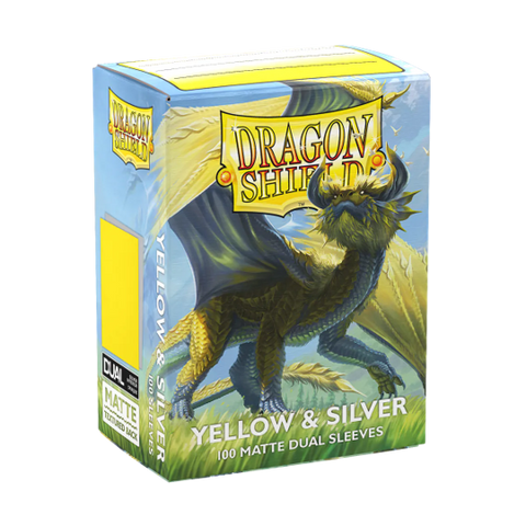 Dragon Shield Matte Dual Sleeve - Yellow and Silver