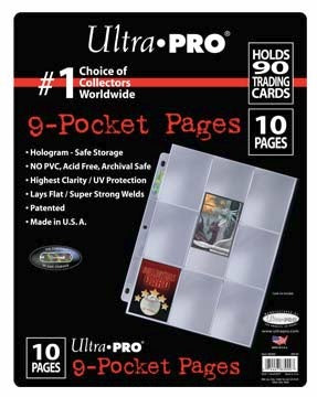 Ultra Pro 9-Pocket Platinum for Standard Size Cards (10 Pages) - The Mythic Store | 24h Order Processing