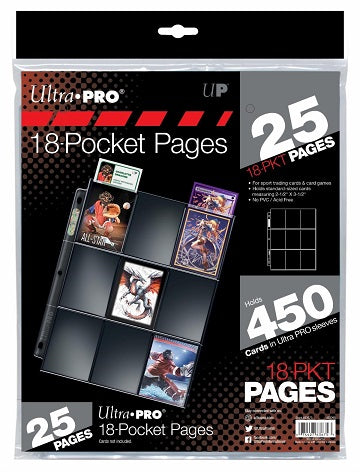 Ultra Pro 18-Pocket Silver Series for Standard Size Cards (25 pages)