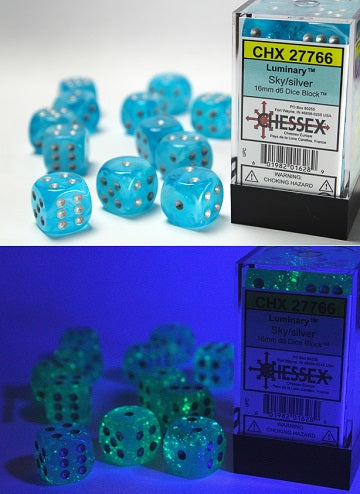 Luminary 16mm D6 (12 dice) - The Mythic Store | 24h Order Processing