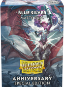 Dragon Shield Matte Dual Sleeve - Blue Silver ‘Arc‘ 100ct - The Mythic Store | 24h Order Processing