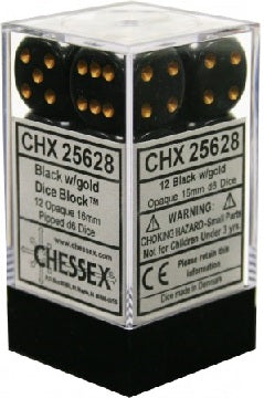 Opaque 16mm D6 (12 dice) - The Mythic Store | 24h Order Processing