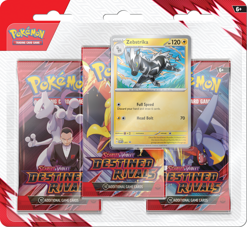 Pokemon Destined Rivals - 3-Pack Blister - The Mythic Store | 24h Order Processing