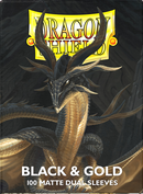 Dragon Shield Matte Dual Sleeve - Black and Gold - The Mythic Store | 24h Order Processing
