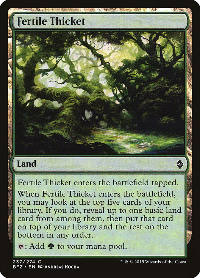 Fertile Thicket [Battle for Zendikar] - The Mythic Store | 24h Order Processing