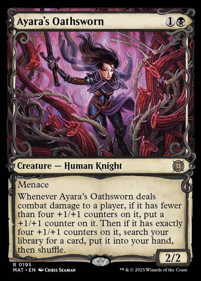 Ayara's Oathsworn (Showcase Halo Foil) [March of the Machine: The Aftermath] - The Mythic Store | 24h Order Processing