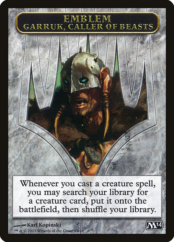 Garruk, Caller of Beasts Emblem [Magic 2014 Tokens] - The Mythic Store | 24h Order Processing