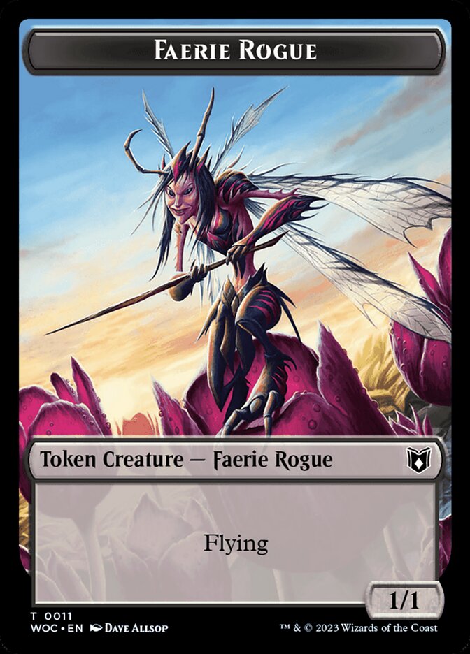 Faerie Rogue // Faerie (0011) Double-Sided Token [Wilds of Eldraine Commander Tokens] - The Mythic Store | 24h Order Processing