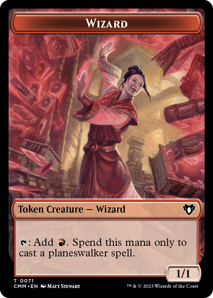 Chandra, Torch of Defiance Emblem // Wizard Double-Sided Token [Commander Masters Tokens] - The Mythic Store | 24h Order Processing