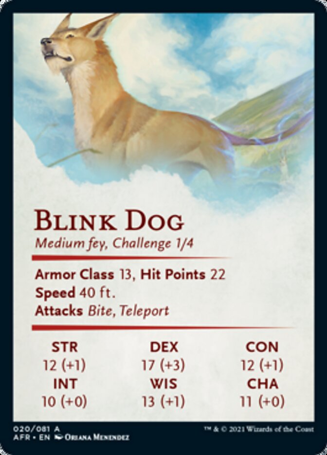 Blink Dog Art Card [Dungeons & Dragons: Adventures in the Forgotten Realms Art Series] - The Mythic Store | 24h Order Processing