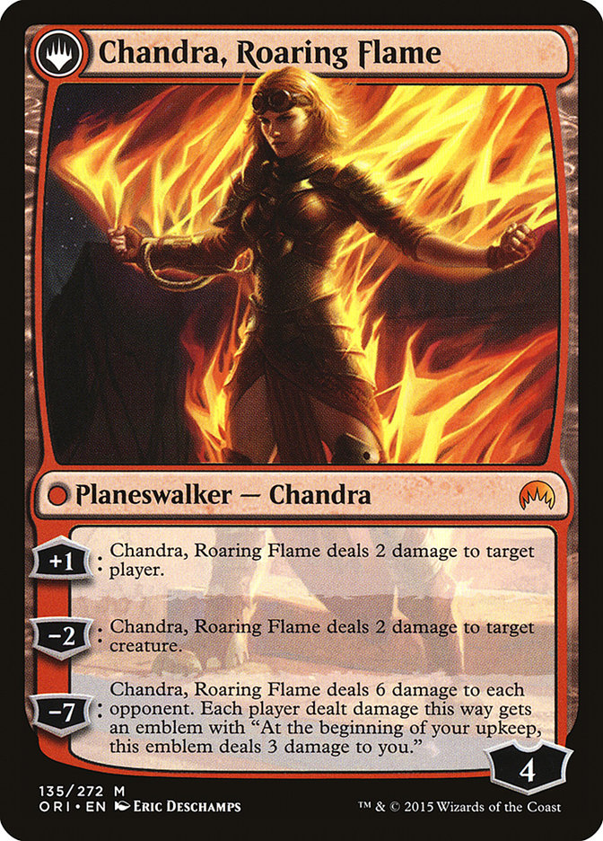 Chandra, Fire of Kaladesh // Chandra, Roaring Flame [Magic Origins] - The Mythic Store | 24h Order Processing