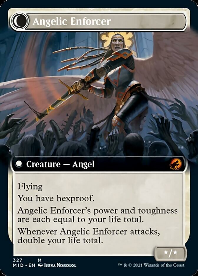 Enduring Angel // Angelic Enforcer (Extended Art) [Innistrad: Midnight Hunt] - The Mythic Store | 24h Order Processing