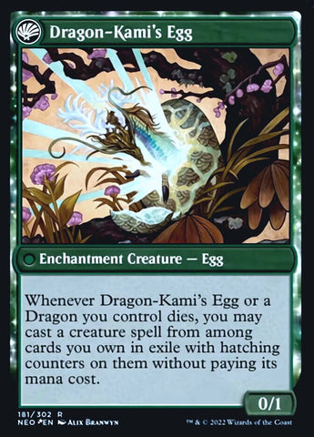 The Dragon-Kami Reborn // Dragon-Kami's Egg [Kamigawa: Neon Dynasty Prerelease Promos] - The Mythic Store | 24h Order Processing