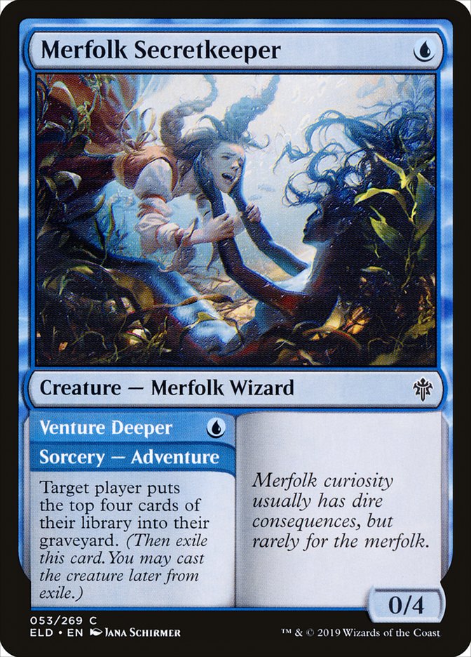 Merfolk Secretkeeper // Venture Deeper [Throne of Eldraine] - The Mythic Store | 24h Order Processing