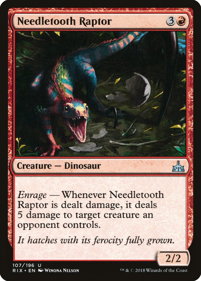Needletooth Raptor [Rivals of Ixalan] - The Mythic Store | 24h Order Processing
