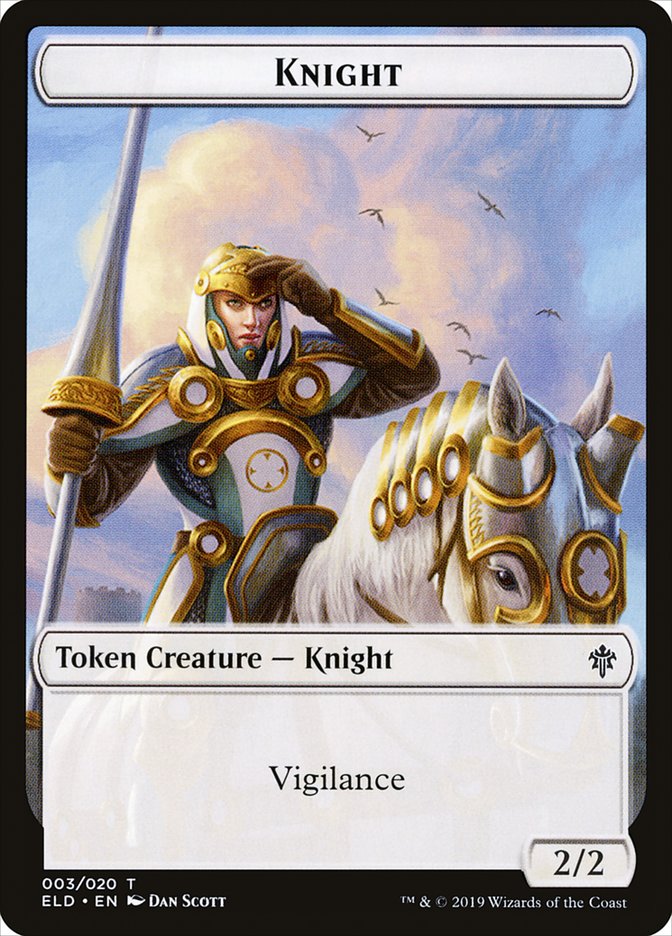 Knight Token [Throne of Eldraine Tokens] - The Mythic Store | 24h Order Processing