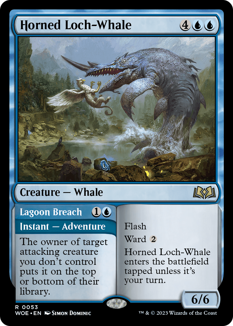 Horned Loch-Whale // Lagoon Breach [Wilds of Eldraine] - The Mythic Store | 24h Order Processing