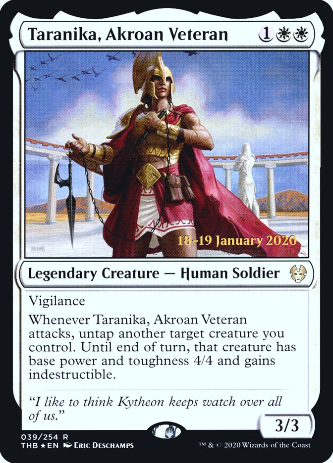 Taranika, Akroan Veteran [Theros Beyond Death Prerelease Promos] - The Mythic Store | 24h Order Processing