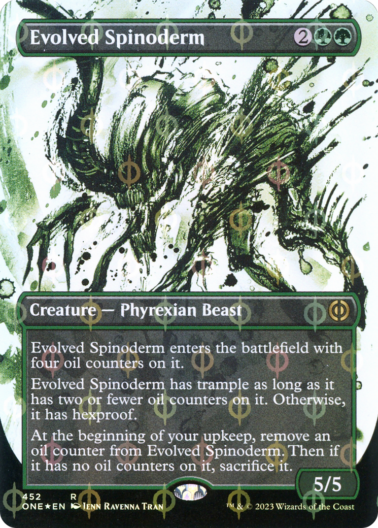 Evolved Spinoderm (Borderless Ichor Step-and-Compleat Foil) [Phyrexia: All Will Be One] - The Mythic Store | 24h Order Processing