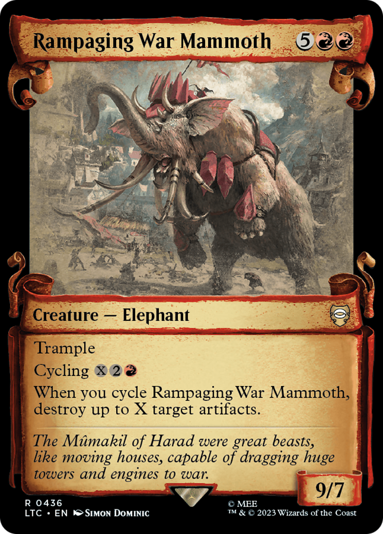 Rampaging War Mammoth [The Lord of the Rings: Tales of Middle-Earth Commander Showcase Scrolls] - The Mythic Store | 24h Order Processing