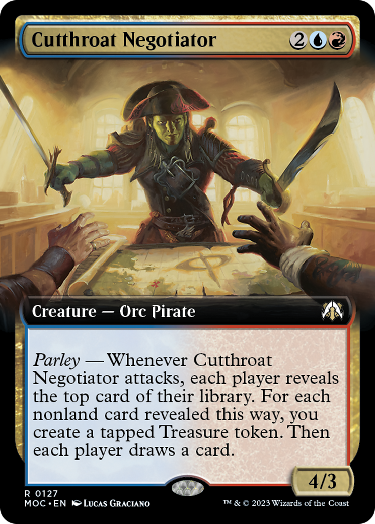 Cutthroat Negotiator (Extended Art) [March of the Machine Commander] - The Mythic Store | 24h Order Processing