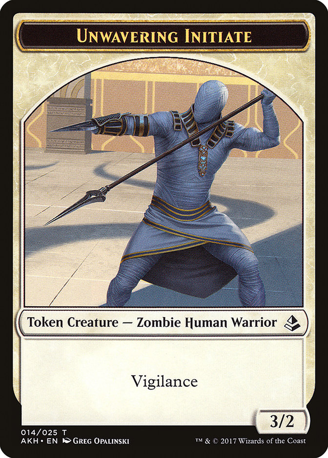 Unwavering Initiate // Wurm Double-Sided Token [Amonkhet Tokens] - The Mythic Store | 24h Order Processing
