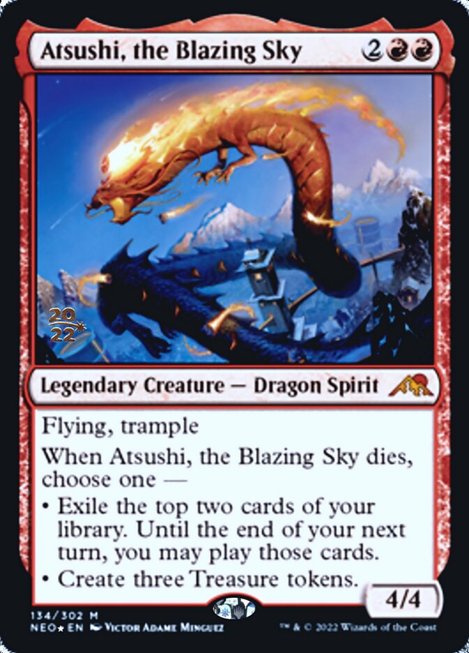 Atsushi, the Blazing Sky [Kamigawa: Neon Dynasty Prerelease Promos] - The Mythic Store | 24h Order Processing