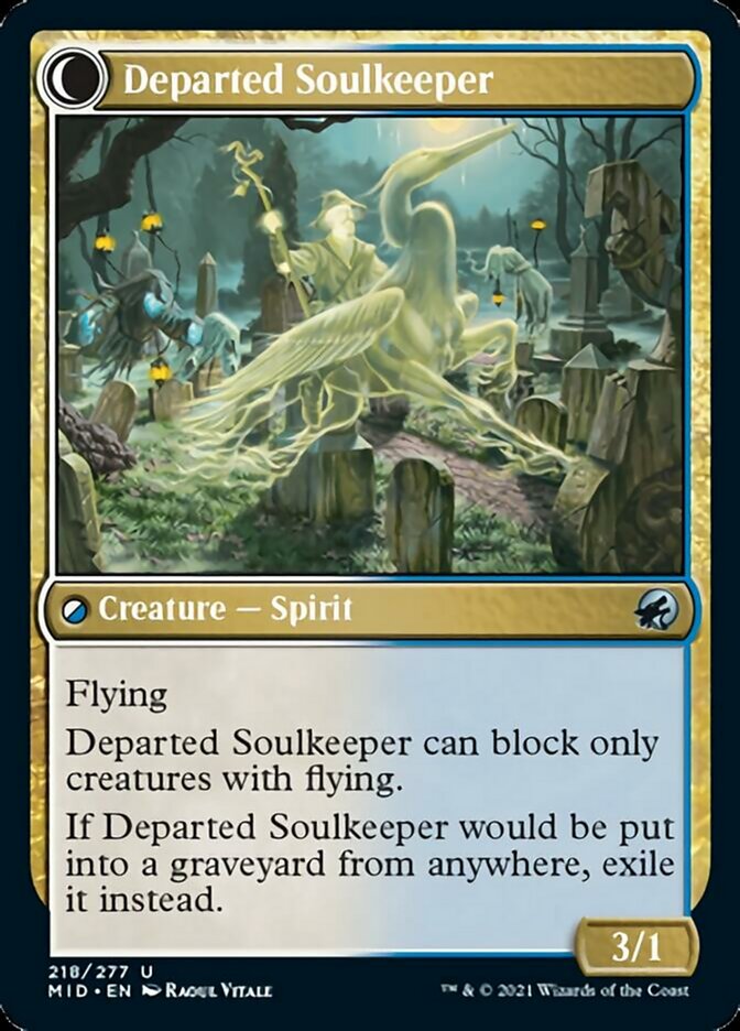 Devoted Grafkeeper // Departed Soulkeeper [Innistrad: Midnight Hunt] - The Mythic Store | 24h Order Processing