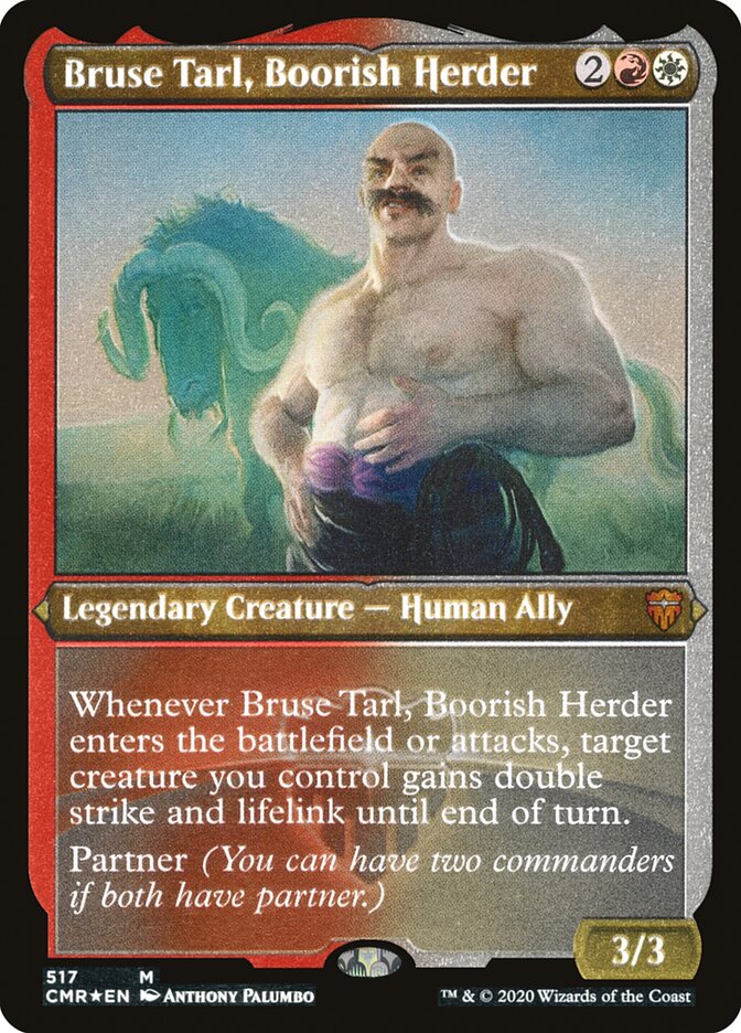 Bruse Tarl, Boorish Herder (Etched) [Commander Legends] - The Mythic Store | 24h Order Processing