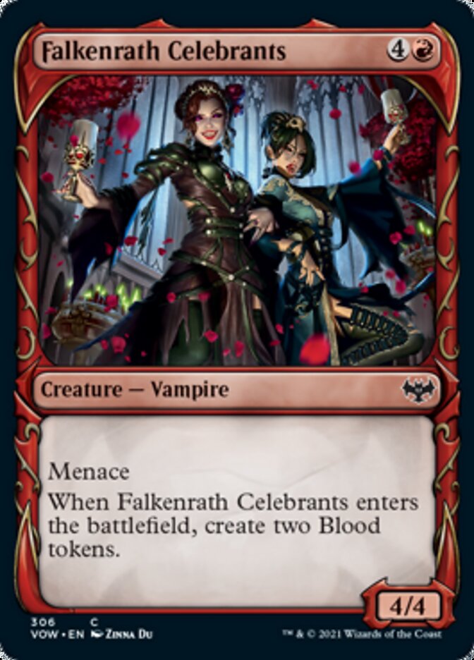 Falkenrath Celebrants (Showcase Fang Frame) [Innistrad: Crimson Vow] - The Mythic Store | 24h Order Processing