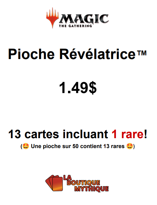 MTG Bulk Repack: Pioche Révélatrice - Dollar Pack - The Mythic Store | 24h Order Processing