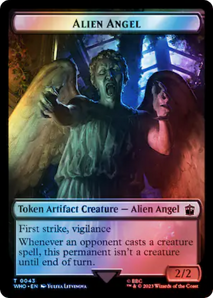 Alien Angel // Treasure (0063) Double-Sided Token (Surge Foil) [Doctor Who Tokens] - The Mythic Store | 24h Order Processing