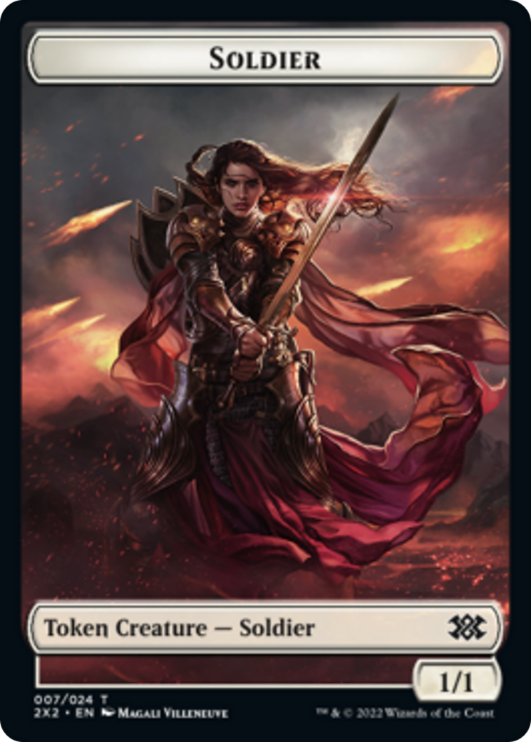 Drake // Soldier Double-Sided Token [Double Masters 2022 Tokens] - The Mythic Store | 24h Order Processing