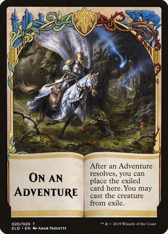On an Adventure Token [Throne of Eldraine Tokens] - The Mythic Store | 24h Order Processing